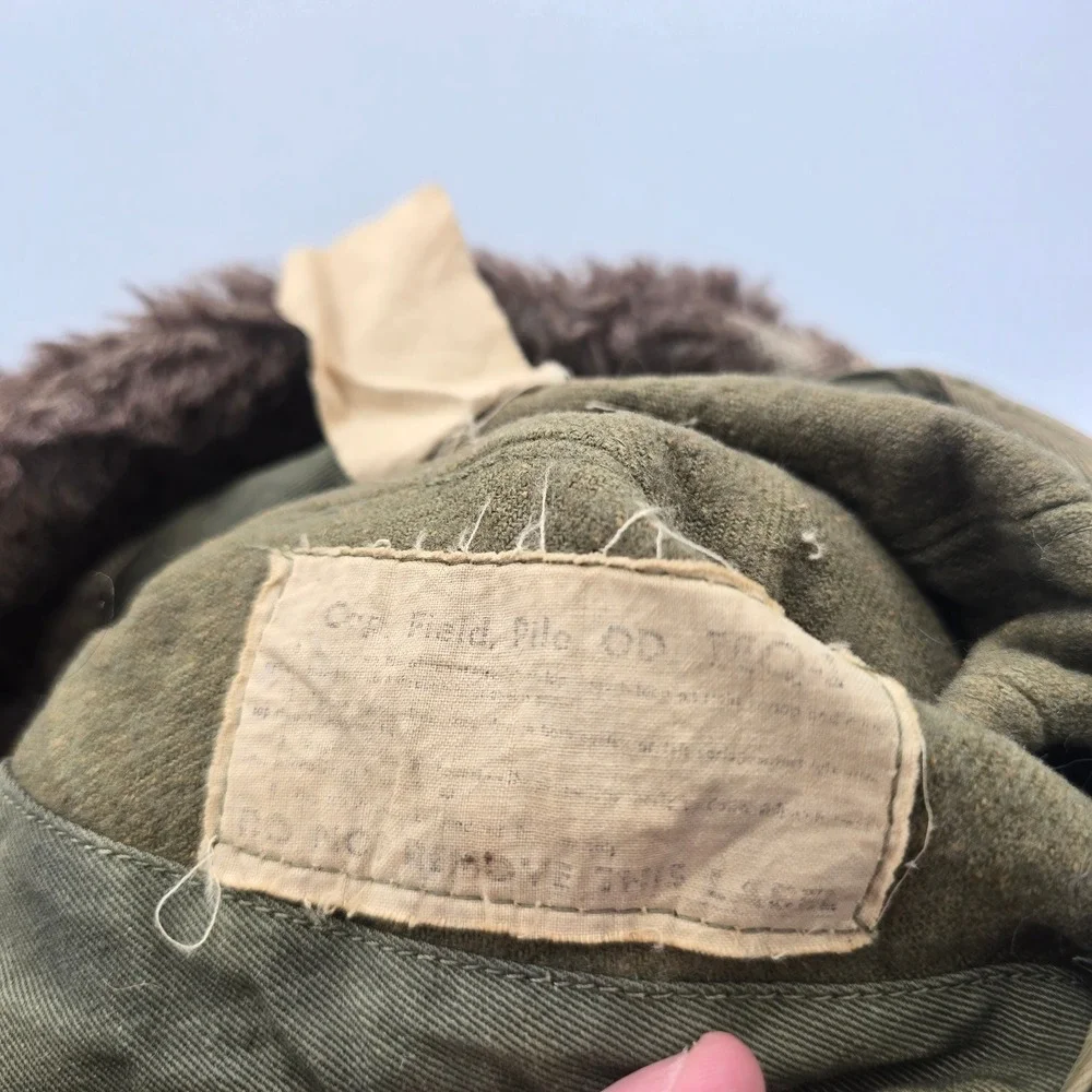 US Military M-1951 Korean War Era OD Pile Field Cap M51 Cold Weather Size 7